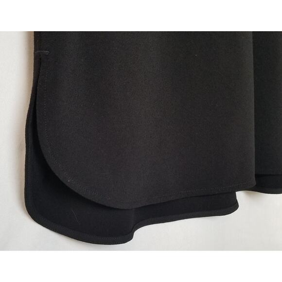 Lauren Ralph Lauren Black Long Sleeve Polyester Top Hi-Low Rnd V-neck Hem Size L - Picture 4 of 9